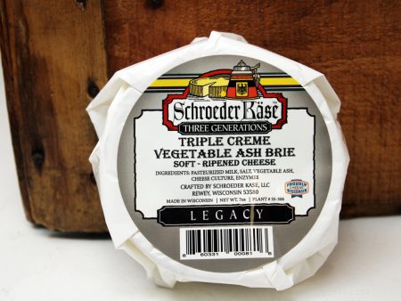 Schroeder Kase Triple Crème Vegetable Ash Brie Cheese Wheel Supply