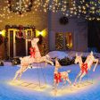 3 Pieces Lighted Christmas Reindeer Family Set with 255 Lights Fashion