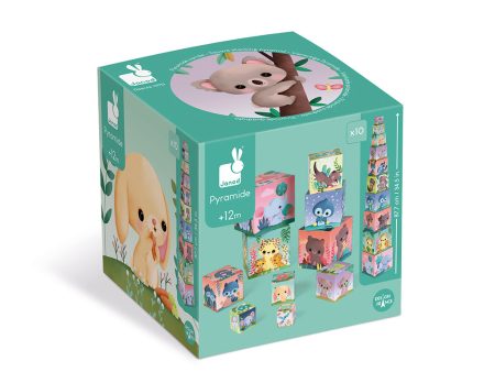 Janod Stacking Cubes Cute Animals For Cheap