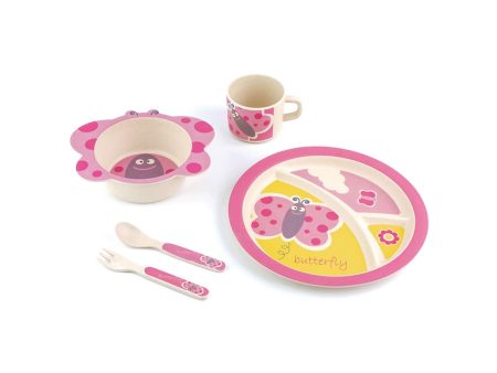 Butterfly -5pcs Kids Dinnerware Set by Peterson Housewares & Artwares For Sale