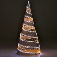 5 Feet Pre-lit Christmas Cone Tree with 300 Warm White and 250 Cold White LED Lights Online Hot Sale