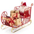 Metal Christmas Santa Sleigh with Large Cargo Area for Gifts Supply