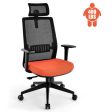 Ergonomic Office Chair with Lumbar Support and Adjustable Headrest-Black Online now