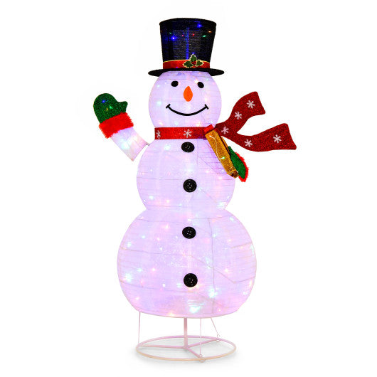 6 Feet Lighted Christmas Snowman with 180 Colorful LED Lights Sale