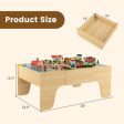 84-Piece Wooden Train Set with Reversible and Detachable Tabletop Cheap