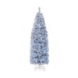 6 FT Pre-Lit Artificial Christmas Tree with 250 Cool-White LED Lights Black and White-6 ft Online Hot Sale