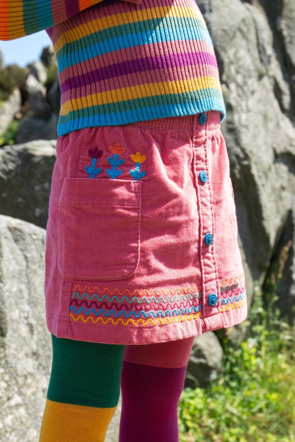 Frugi Claudia Cord Skirt Rosehip Discount