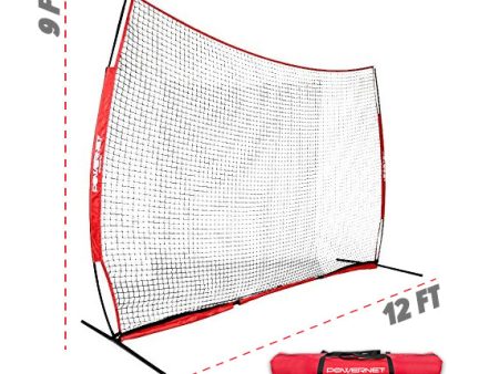 PowerNet 12x9 Ft Sports Barrier Net for Player & Property Protection (1021) Online Sale