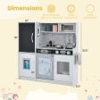 Toddler Pretend Play Kitchen for Boys and Girls 3-6 Years Old-White Hot on Sale