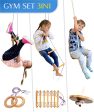 3in1 Swings Set: Rope Ladder + Gymnastic Rings + Disc Rope Swing For Sale