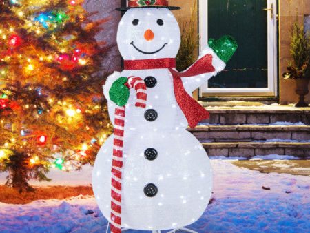 5 Feet Pop-up Christmas Snowman with 180 LED Lights Discount