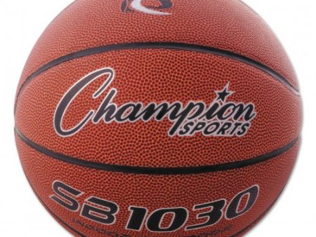 Champion Sports Composite Basketball, Official Intermediate Size, Brown (SB1030) For Discount