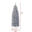 6 FT Pre-Lit Artificial Christmas Tree with 250 Cool-White LED Lights Black and White-6 ft Online Hot Sale