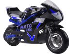 MotoTec Electric Pocket Bike GT 36v 500w Blue Online Hot Sale