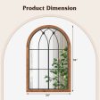 Arched Window Finished Mirror with Back Board-Natural Online Hot Sale