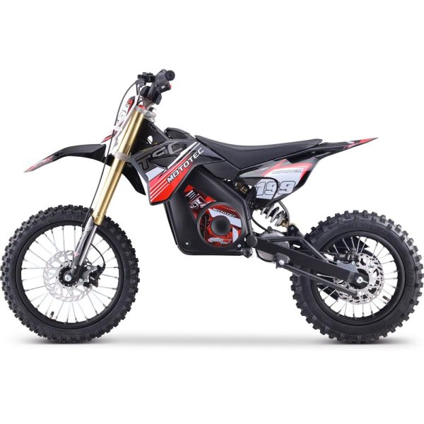 MotoTec 48v Pro Electric Dirt Bike 1600w Lithium Red Online now