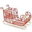 Metal Christmas Santa Sleigh with Large Cargo Area for Gifts Supply