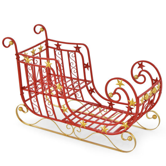 Metal Christmas Santa Sleigh with Large Cargo Area for Gifts Supply