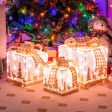 Set of 3 Lighted Christmas Gift Box with 100 Warm White Lights on Sale