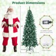 6 Feet Pre-Lit Artificial Christmas Tree with  618 Snowy Branch Tips Sale