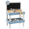 Kids Play Tool Workbench Set with 61 Pcs Tool and Parts Set-Blue Online Sale