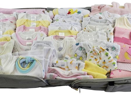 Girls 80 pc Baby Clothing Starter Set with Diaper Bag on Sale