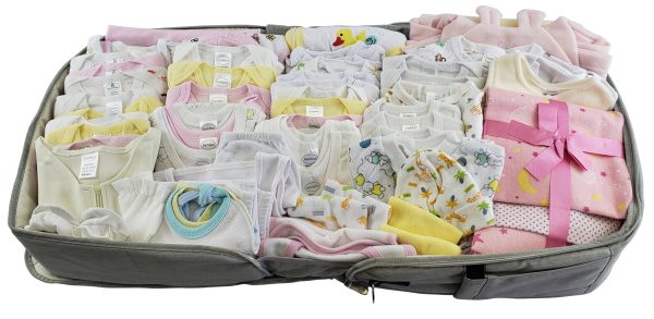 Girls 80 pc Baby Clothing Starter Set with Diaper Bag on Sale