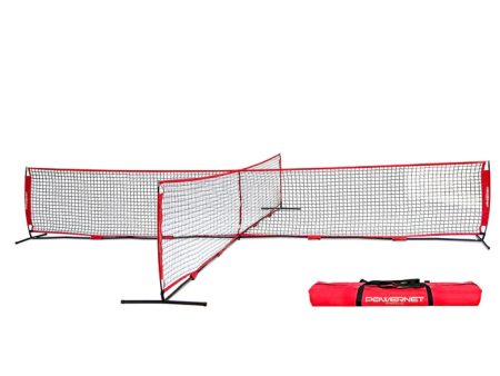 PowerNet 4-Way Soccer Tennis Net 18x18 Ft for Multiplayer Use w Easy Setup (1162) Cheap