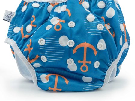 Anchors Reusable Swim Diaper, Adjustable 2-5 Years (20-55lbs) Beau and Belle Littles by Beau & Belle Littles For Sale