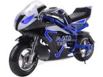 MotoTec Electric Pocket Bike GT 36v 500w Blue Online Hot Sale