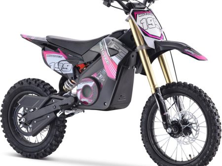 MotoTec 48v Pro Electric Dirt Bike 1600w Lithium Pink Cheap