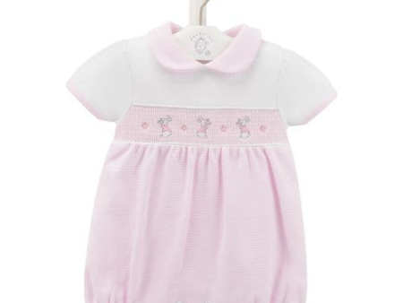 Dandelion Bunny & Flower Smocked Romper For Cheap