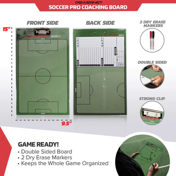 PowerNet Soccer Pro LineUp Double-Sided Coaching & Score Board (1207) Hot on Sale