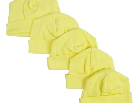 Yellow Baby Cap (Pack of 5) Online now