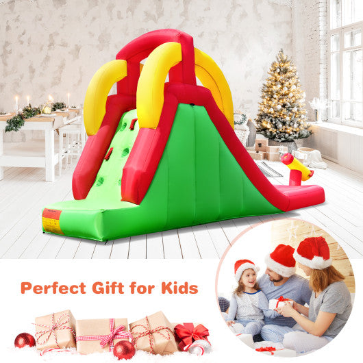 Inflatable Water Slide Bounce House with Climbing Wall Jumper and 480W Blower For Discount