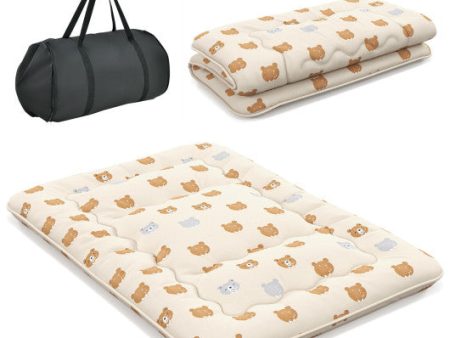 Foldable Futon Mattress with Washable Cover and Carry Bag for Camping-Full Size Cheap