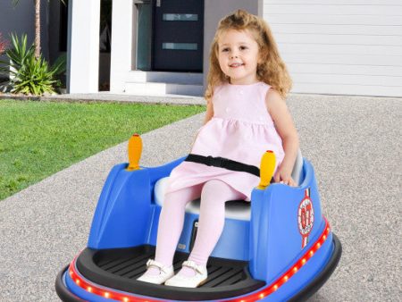 12V Electric Kids Ride On Bumper Car with Flashing Lights for Toddlers-Blue Online Hot Sale