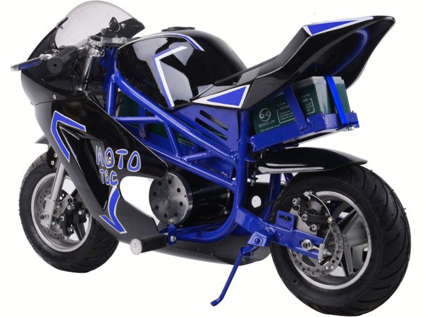 MotoTec Electric Pocket Bike GT 36v 500w Blue Online Hot Sale