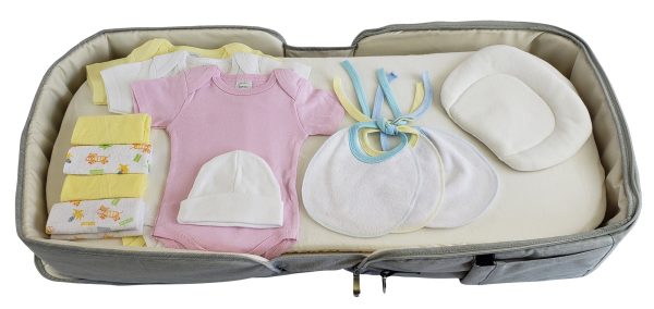 Girls 12 pc Baby Clothing Starter Set with Diaper Bag Fashion