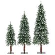 Pre-Lit Christmas Tree Set of 3 - Snowy and Slim Discount