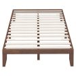 14 Inch Full Size Wood Platform Bed Frame with Wood Slat Support-Coffee Hot on Sale