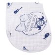 Gift Set: Southern Gentleman Baby Muslin Swaddle Blanket and Burp Cloth Bib Combo by Little Hometown For Sale