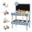 Kids Play Tool Workbench Set with 61 Pcs Tool and Parts Set-Blue Online Sale