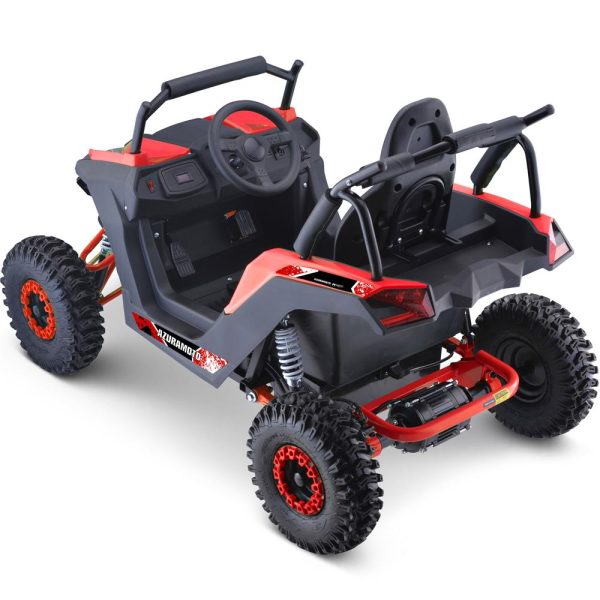 MotoTec Raider Kids UTV 48v 1200w Full Suspension Red For Cheap