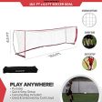 PowerNet Soccer Goal 18.5ft x 6.5ft Portable Bow Style Net + 1 Wheeled Carry Bag For Cheap