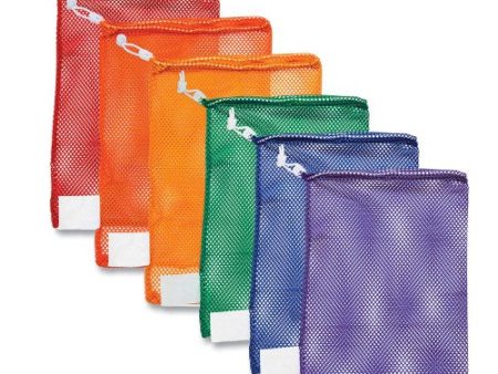 Champion Sports Heavy-Duty Mesh Bag, 12  x 18 , Gold, Green, Orange, Purple, Royal Blue, Scarlet Red, 6 Set (MB18SET) Discount