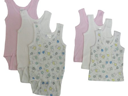 Girls Printed Tank Top Variety 6 Pack Discount