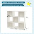 Wooden Kids Bookcase with Storage Cubbies and Anti-toppling Devices-White For Cheap