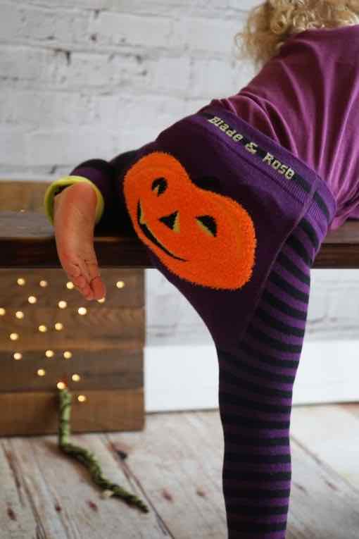 Blade and Rose Baby Halloween Fluffy Leggings, Pumpkin Online now