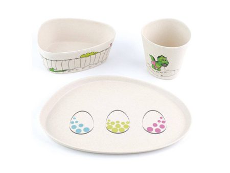 Dinosaur -3pcs Kids Dinnerware Set by Peterson Housewares & Artwares For Sale